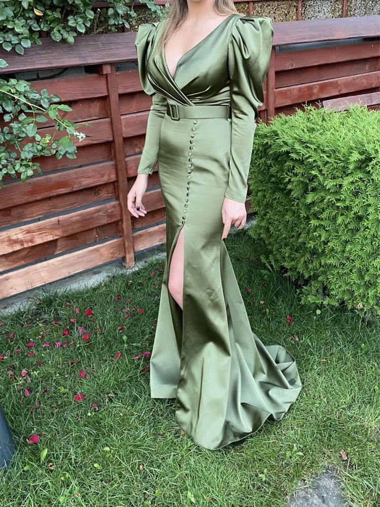 Rochie tafta verde