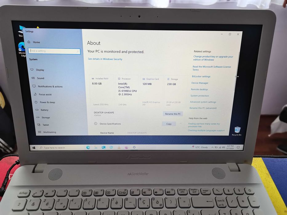 Asus X541U-i5-6198DU-8GB RAM