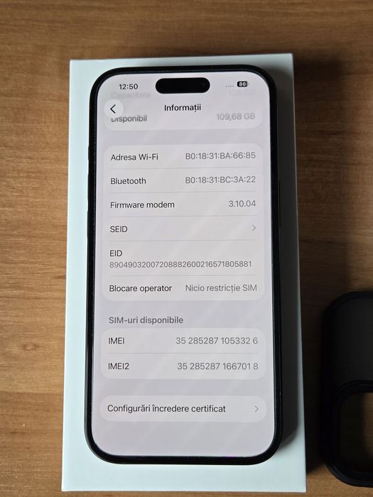 Iphone 15 128 GB Negru