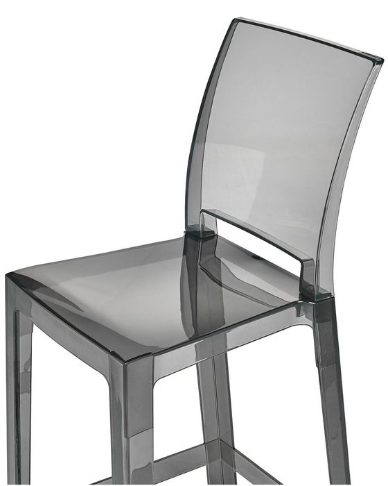 NOU Set două scaune bar WELLINGTON, transparent negru