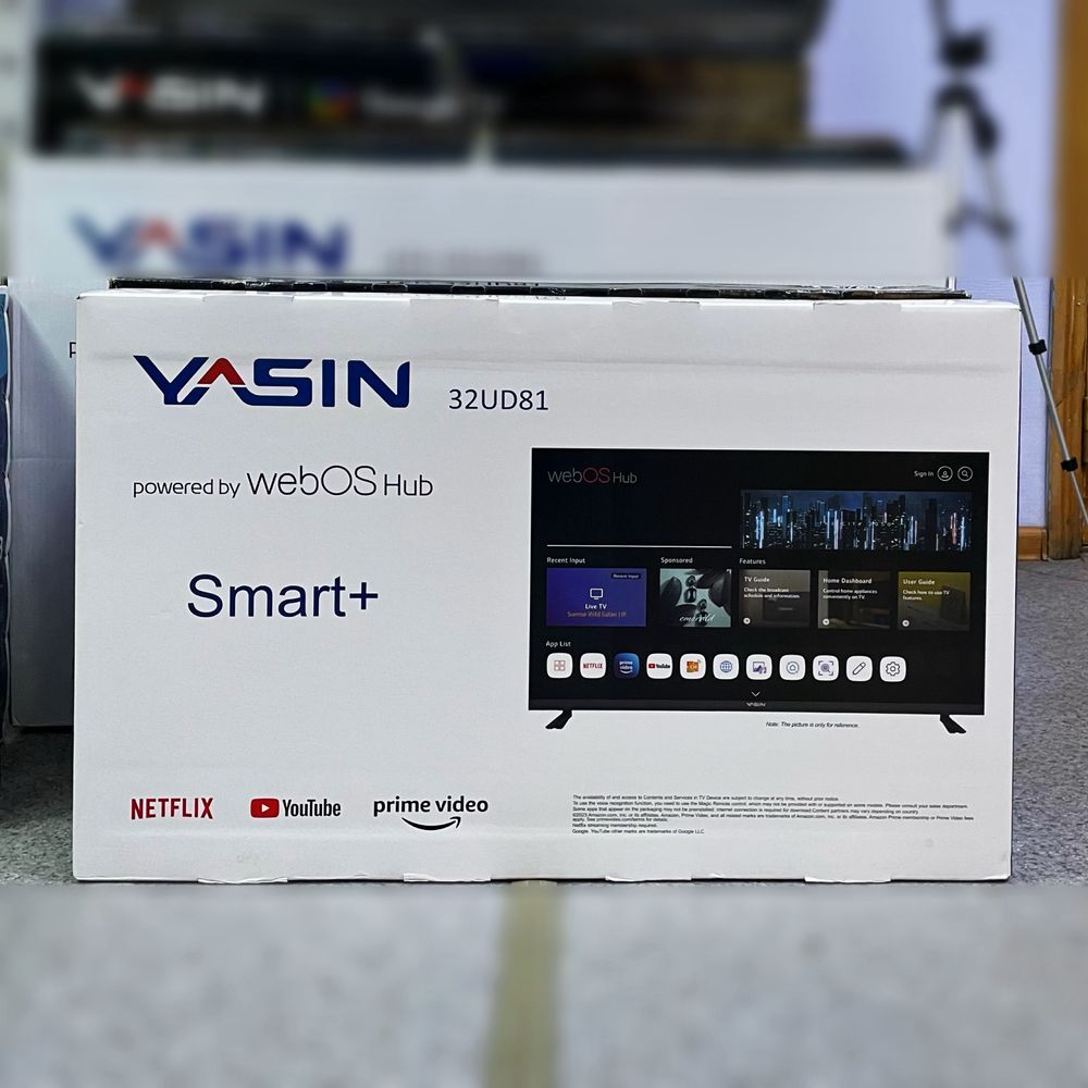 НОВЫЙ Тв Yasin 81 СМ+Smart TV+Пульт Указка+Голос. Поиск+Гарантия ГОД!