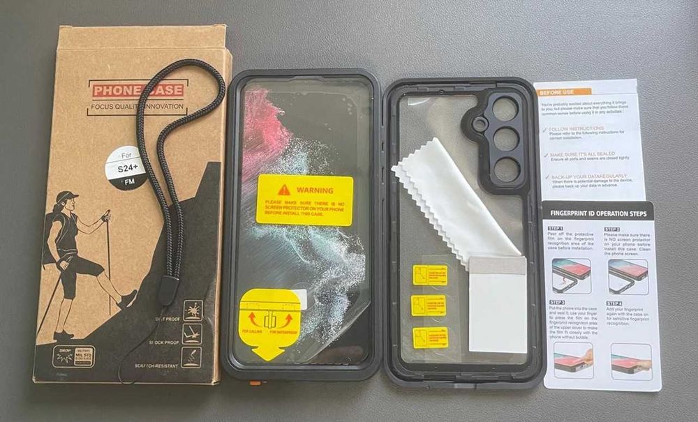 Husa subacvatica IP68 Samsung S24+/S23 Ultra/S23/S22 Ultra - NEGRU