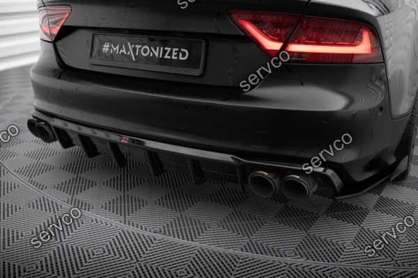 Difuzor bara spate Audi A7 Sline S7 C7 2010  2014 v11 - Maxton Design