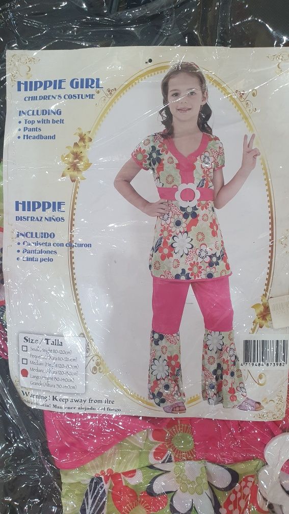 Costum / ținută fete Hippie girl marimea L / 130- 140 cm