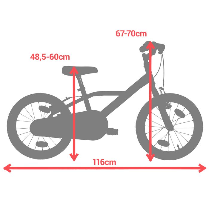 Bicicletă 16" 500 - produs resigilat - (SecondHand) Decathlon