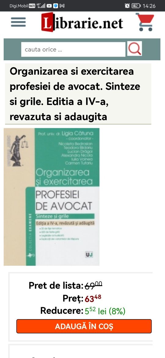 Organizarea și exercitarea profesiei de avocat/ OEPA