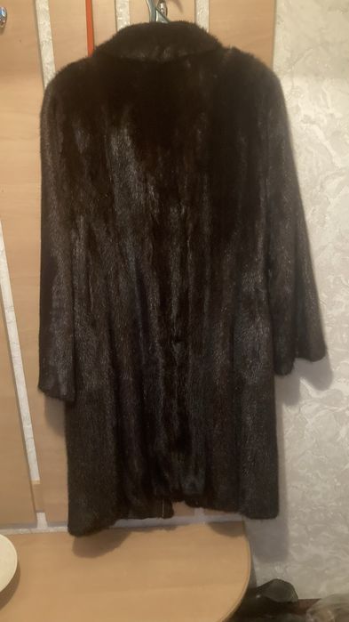 Норковая шуба коричневая