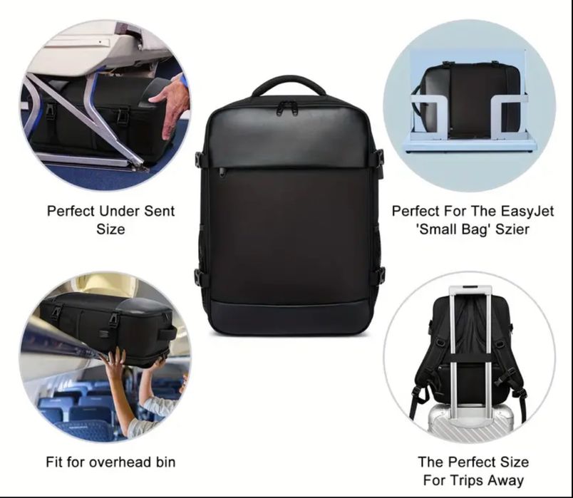 Rucsac calatorie 40x20x25cm business avion ryanair wizz air bagaj mana