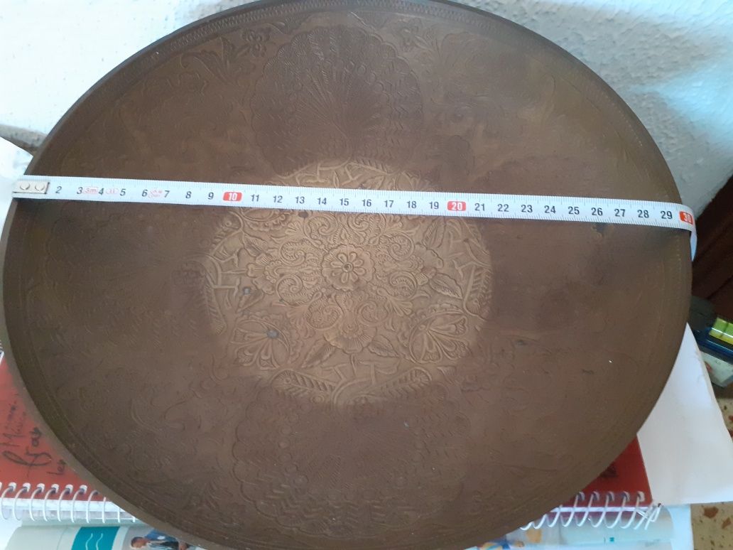 Fructiera  si platou egiptean vechi din bronz lucrate manual