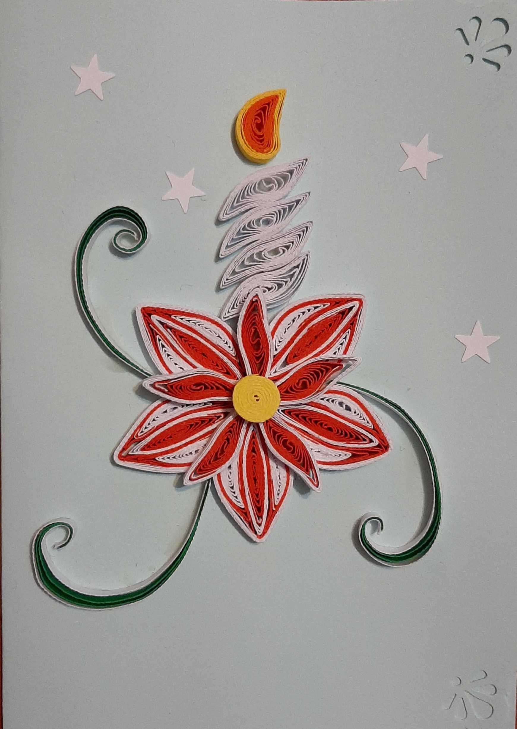 Felicitări quilling de Craciun