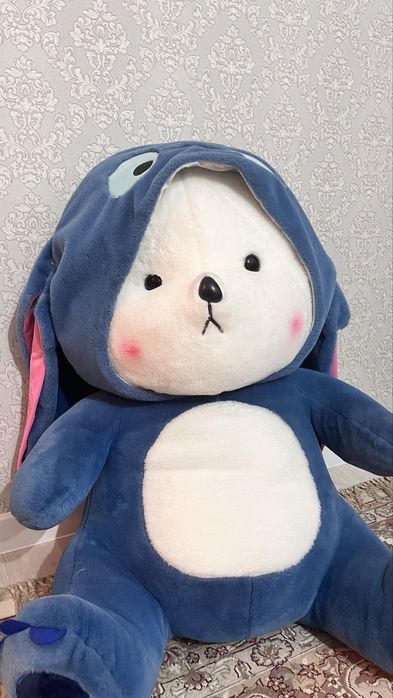 Плющевая мишка с капюшоном