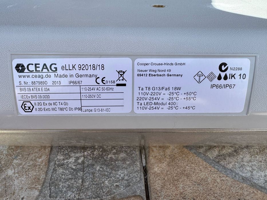 Lămpi industriale CEAG eLLK / eLLM 92018/18 – ATEX, IP66