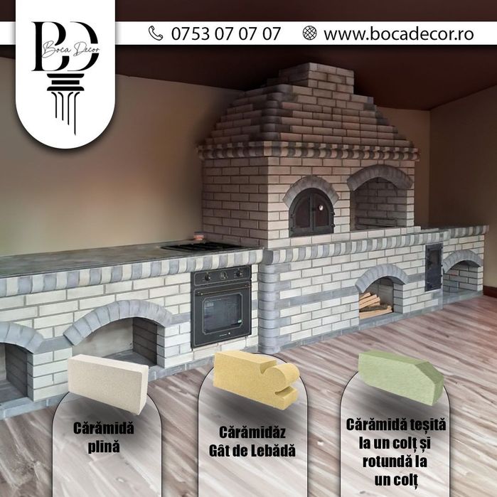 Cărămidă decorativă pentru grătare, șeminee, garduri,terase
