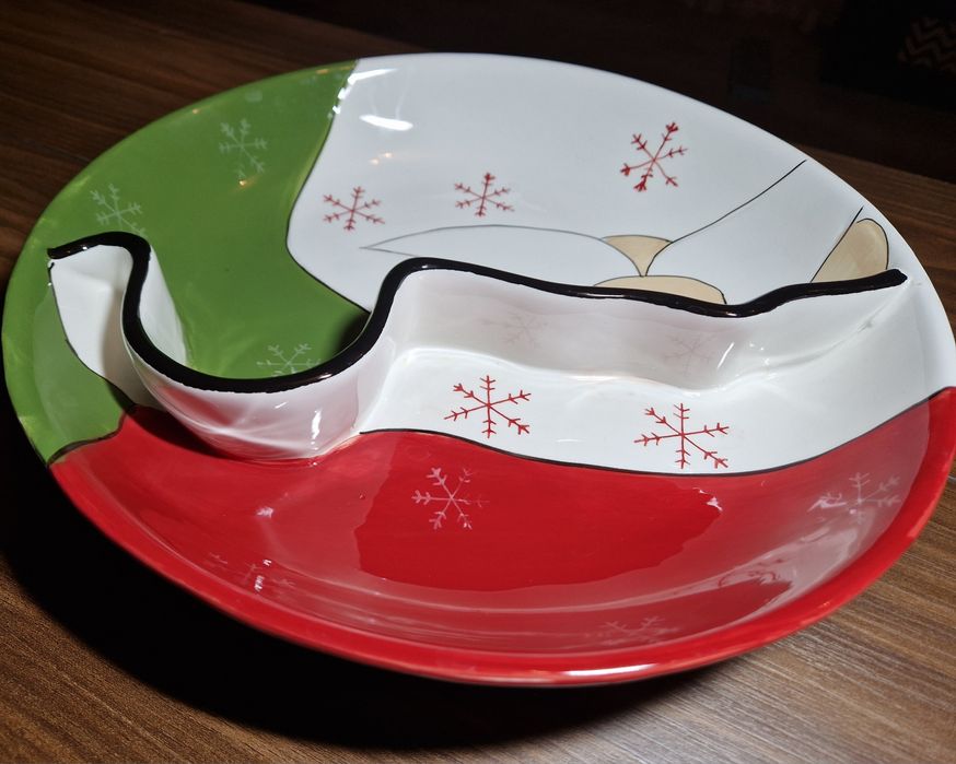 Platou ceramic Crăciun