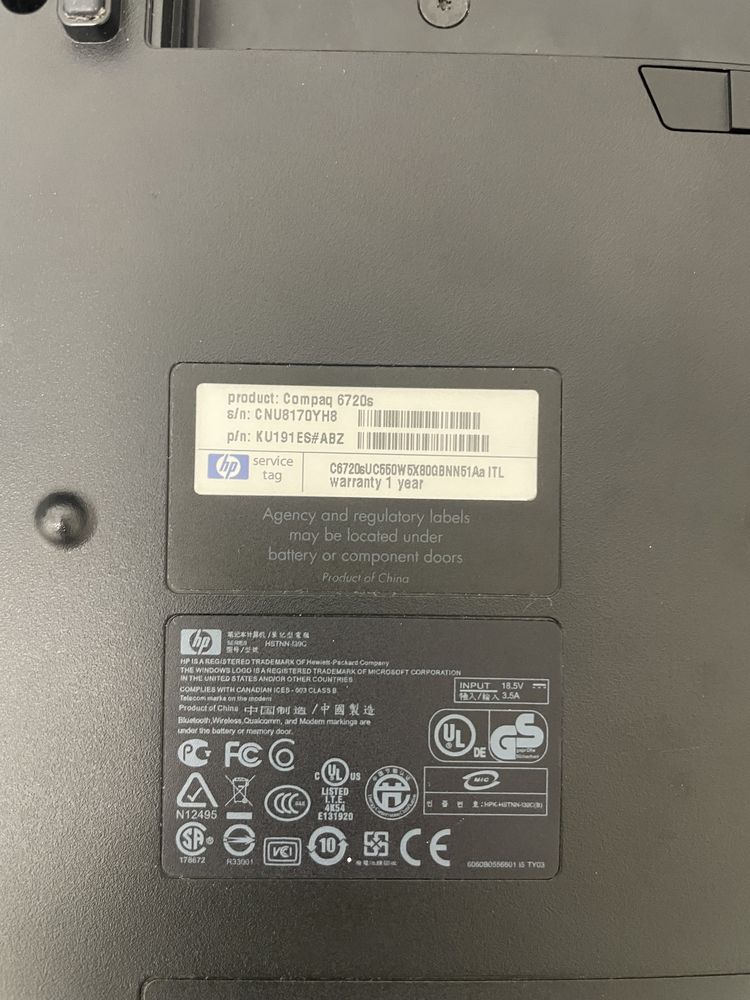 Laptop Hp Compaq 6720s