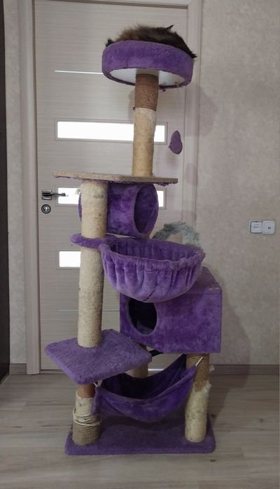 Когтиточка большая. Высота 160см. Когтеточка для кошек. Кошкин дом.