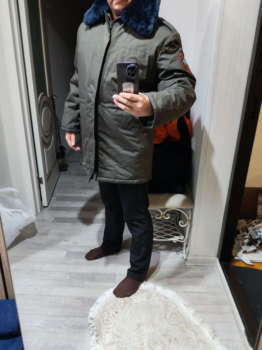 Бушлат цвета хаки очень теплый