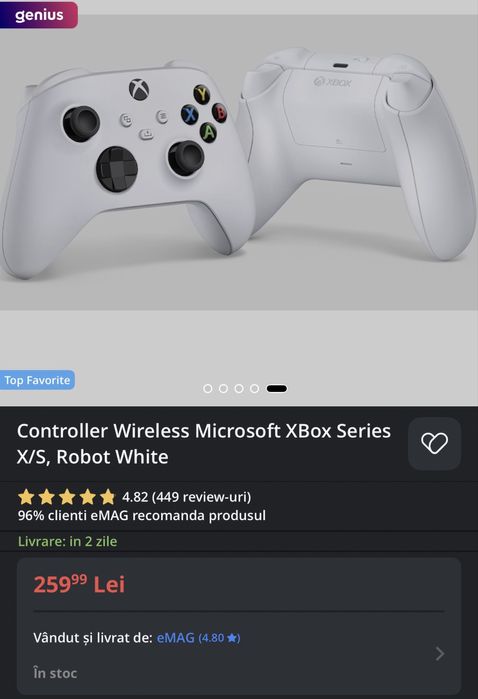 Controller xbox alb