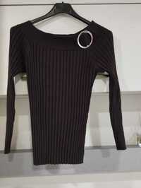Кафява блуза с дълъг ръкав , размер 36