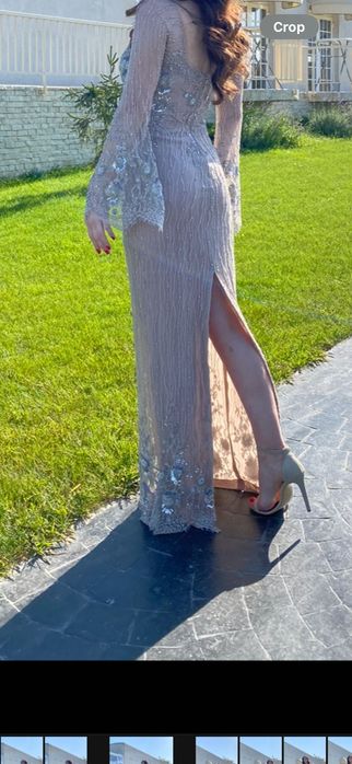 Rochie eleganta custom made dantela chantilly