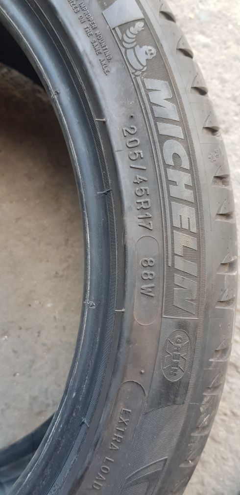 Летни гуми-17цола-205/45-1бр.-85лв."MICHELIN "-2019г./34с.