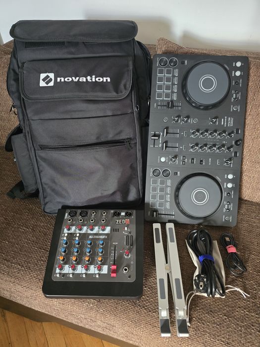 Pioneer flx4 + mixer Allen & Heath Zed 6 + rucsac