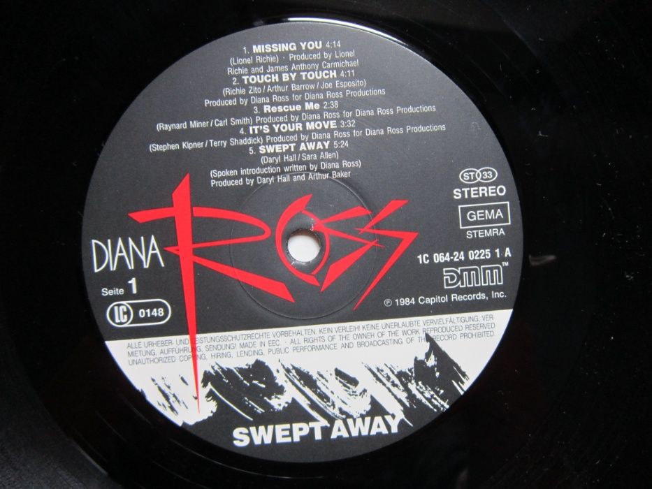 vinil Diana Ross ‎- Eaten Alive &Swept Away &Chain Reaction 12''