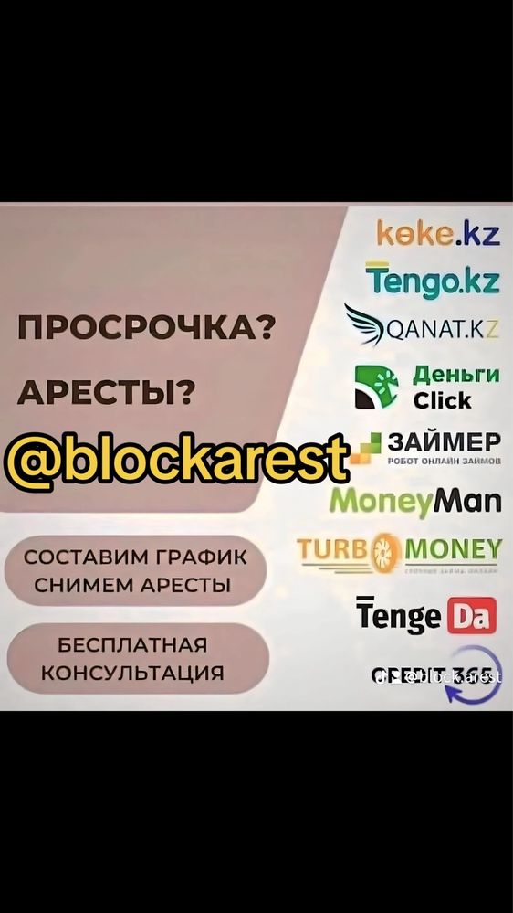 Снятие ареста со счетов / Арест шешу / График МФО И БАНК / ИП отчет