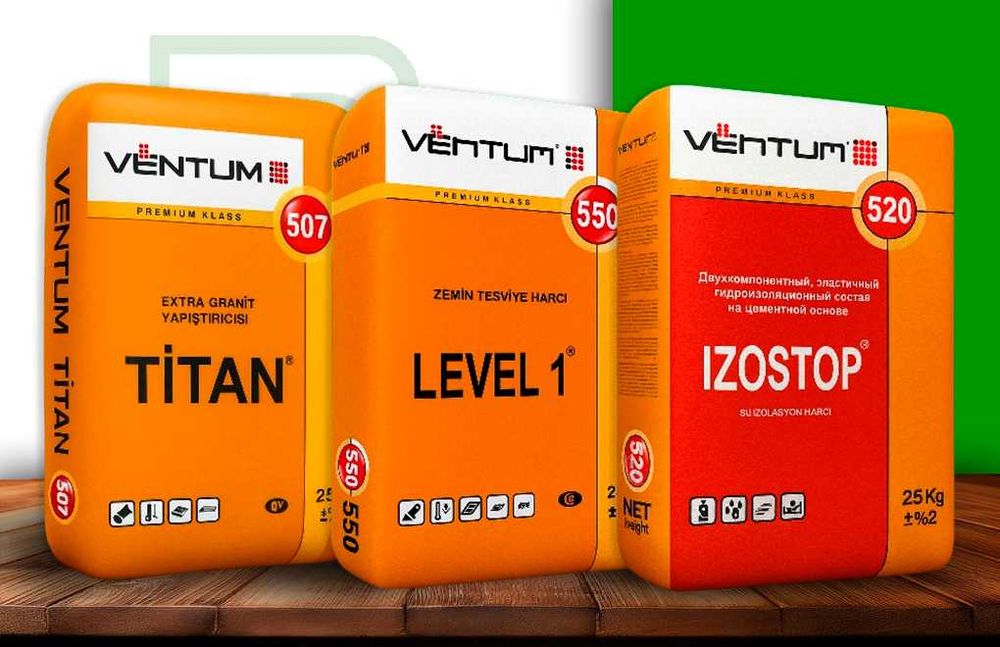 VENTUM / Plitka kley / gidroizolyatsiya / nalivnoy/ Плиточный клей