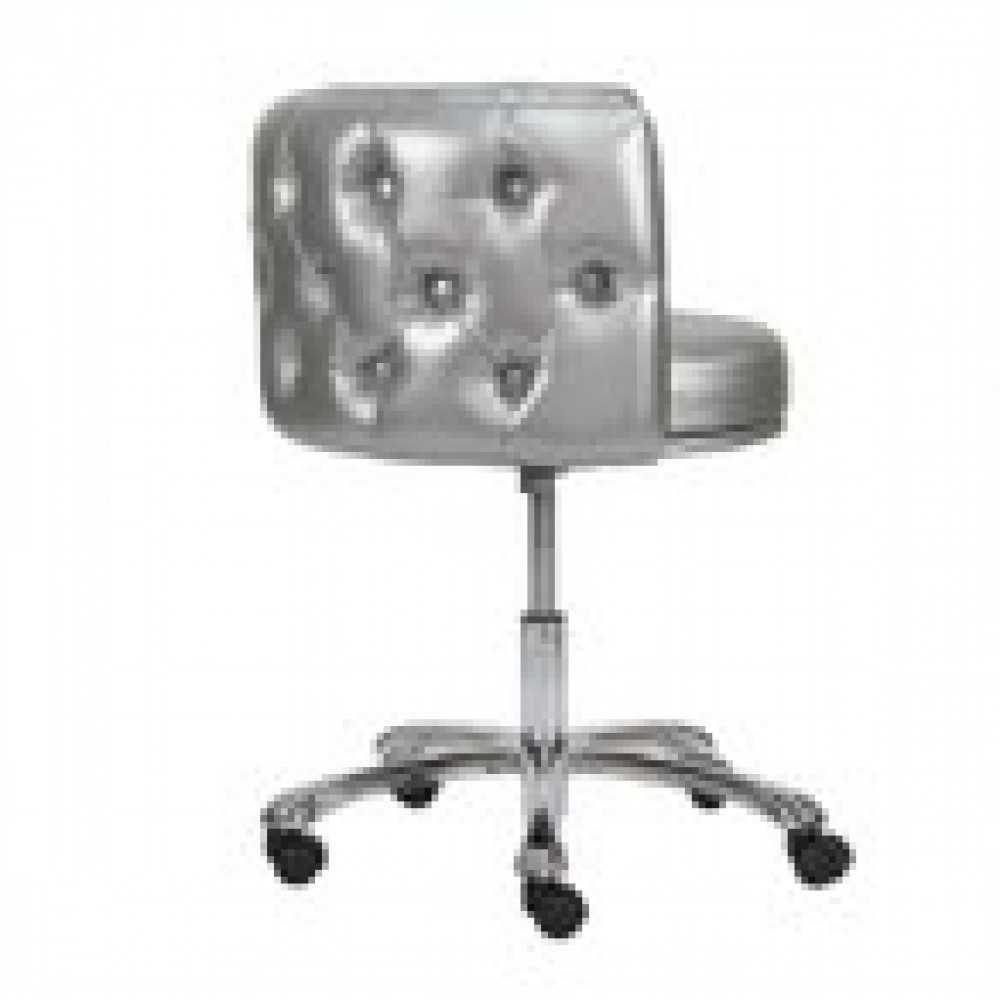 Козметичен стол-табуретка за маникюр/педикюр Deco черна,бяла,среб.синя