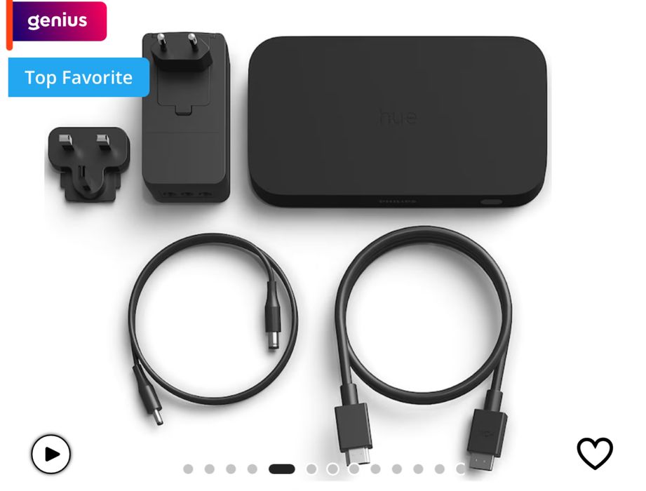 Sync Box Philips Hue HDMI, pentru sincronizare lumini, Wi-Fi
