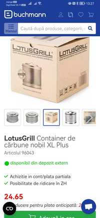 LotusGrill Container de cărbune smokless  XL Plus
