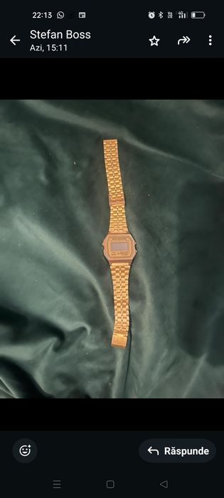 Ceas electronic, curea metalica