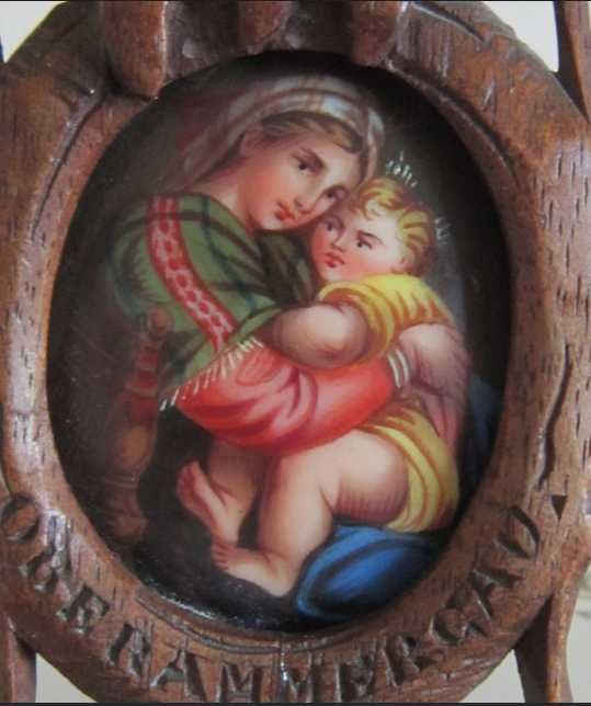 cadou rar Craciun Bavaria 1890 Antic portelan colectie Fecioara Maria