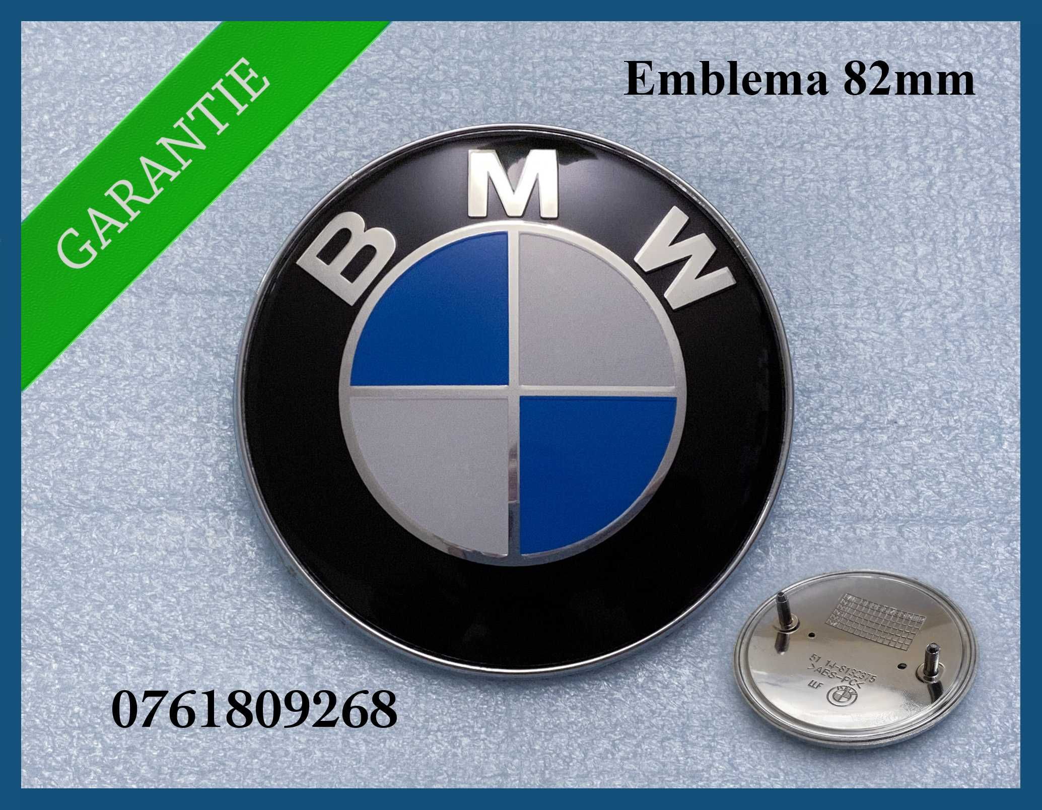 Emblema logo BMW pentru capota / portbagaj 82mm