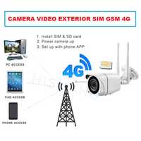 Camera video de exterior GSM 4G Slot SIM wireless 5Mp IP Full HD Inreg