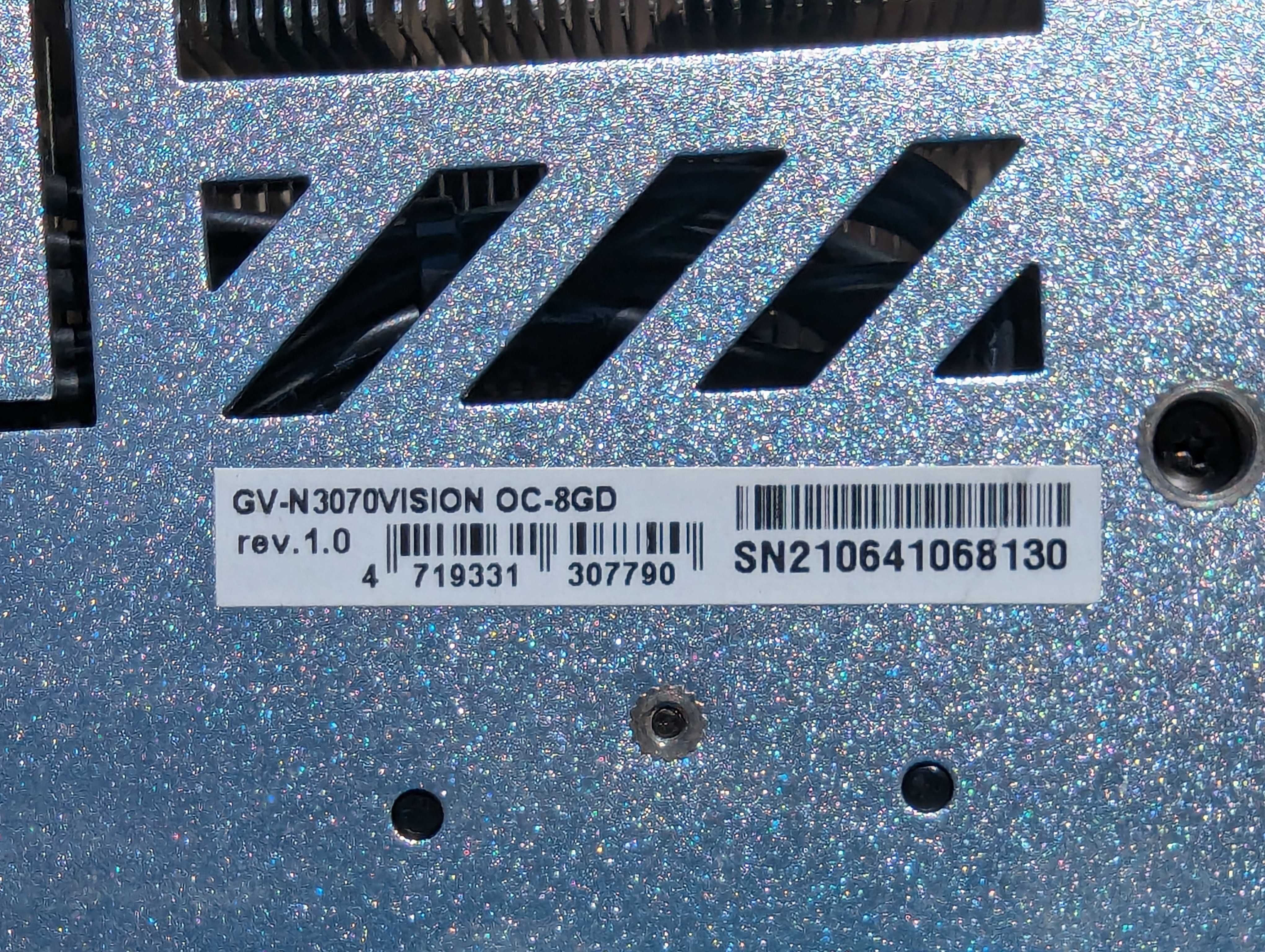 Video Gigabyte Vision RTX 3070 8G DDR6 256 bits GV-N3070Vision OC-8GD