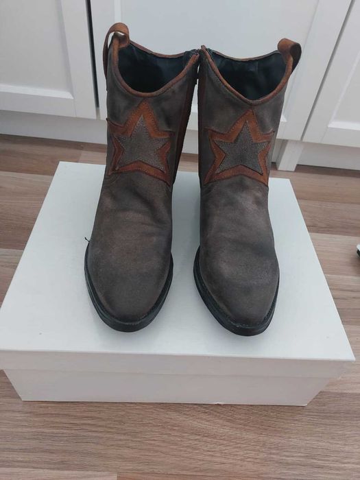 Cizme scurte,piele,dama