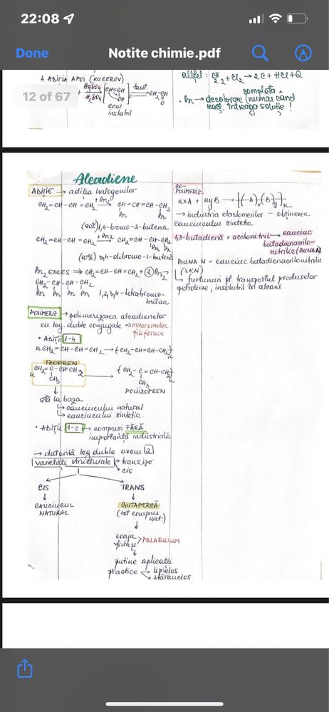 Notite carte caiet chimie admitere medicina umf bac