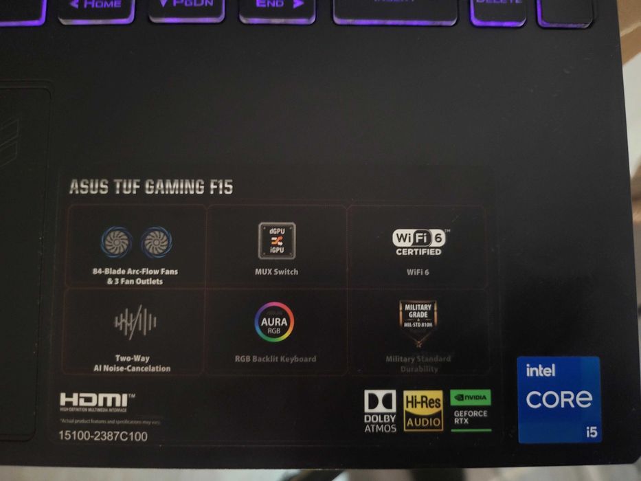 SuperPret Laptop NOU la cutie Asus Tuf (Gaming)cu 1Tb SSD si Video RTX