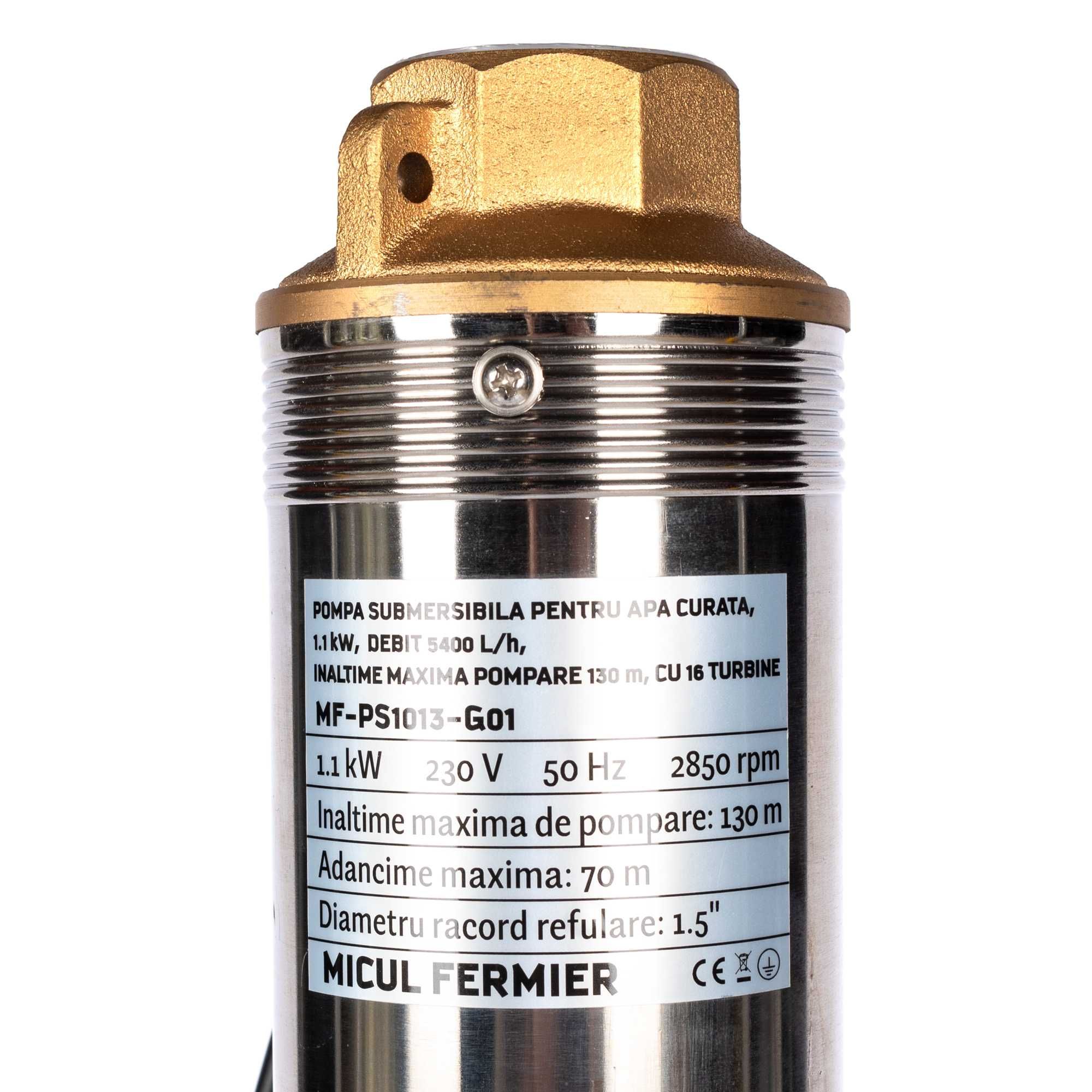 Pompa submersibila , 1.1KW, debit 5400l/h,130m, 16 turbine Garantie