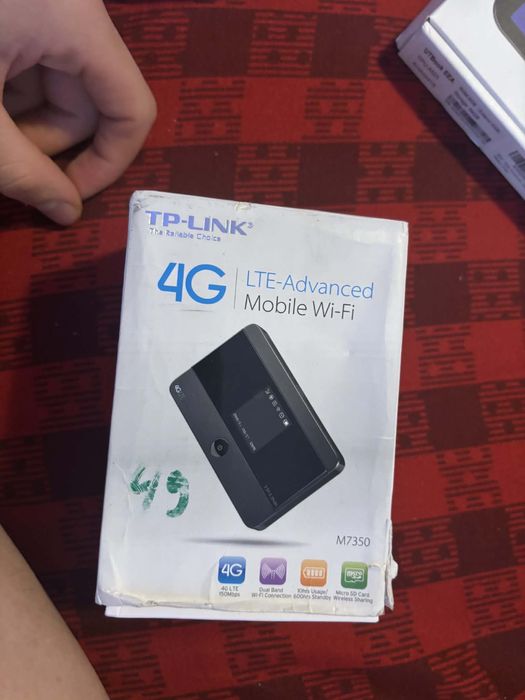 Router Wireless 3G/4G TP-LINK M7350, SIM+microSD, portabil, negru