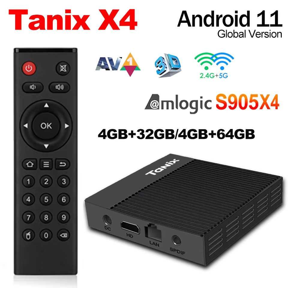 НОВ TV BOX Tanix X4 Android 11 S905X4 AV1