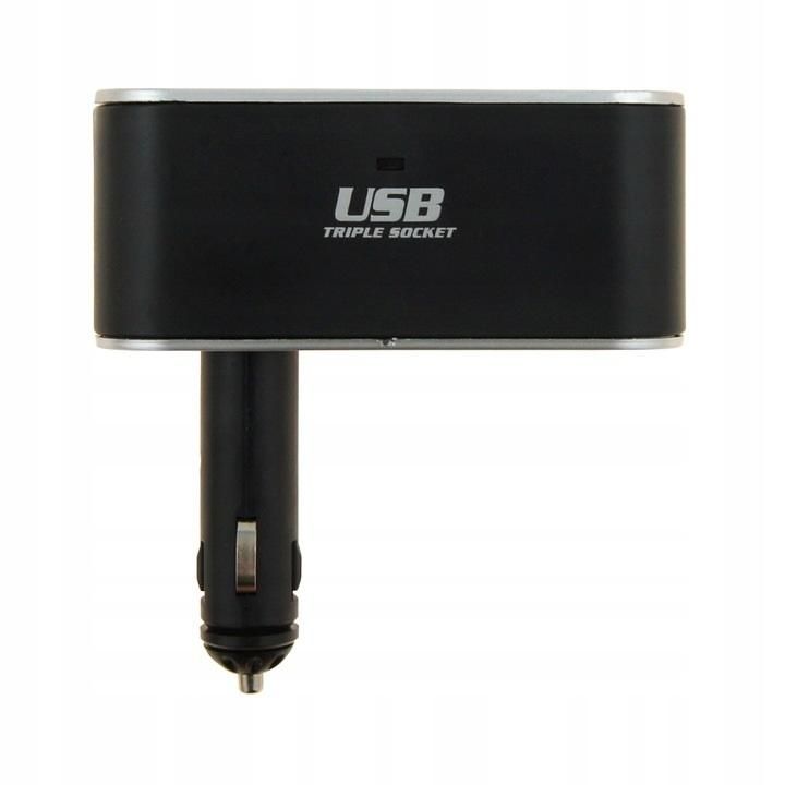 троен сплитер за запалка с чупещо рамо 12/24v usb 500 ma carmotion ...