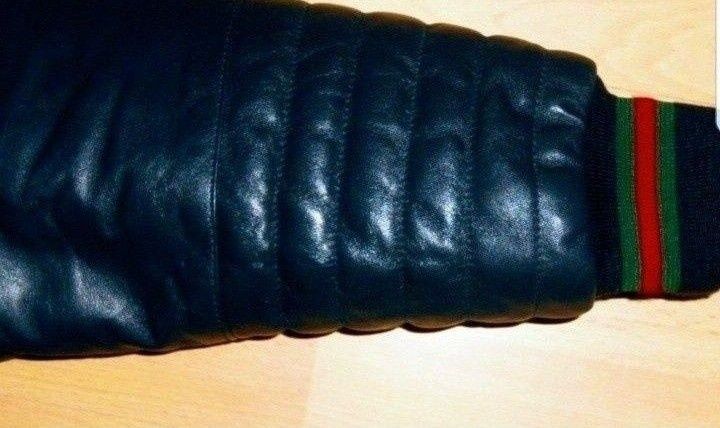 Jacheta/geaca piele naturala 100%,logo metalic auriu, saculet, etichet