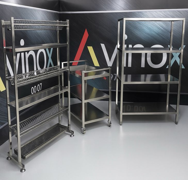 Стеллаж, сушка, тележка, шпилька из нержавейки – готовый и на заказ