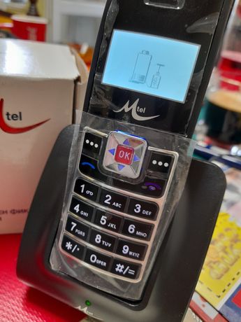 Чисто нов безжичен телефон работи със сим карта