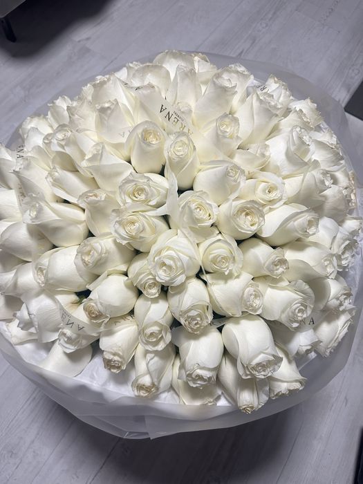 Белые розы 101 шт, торг