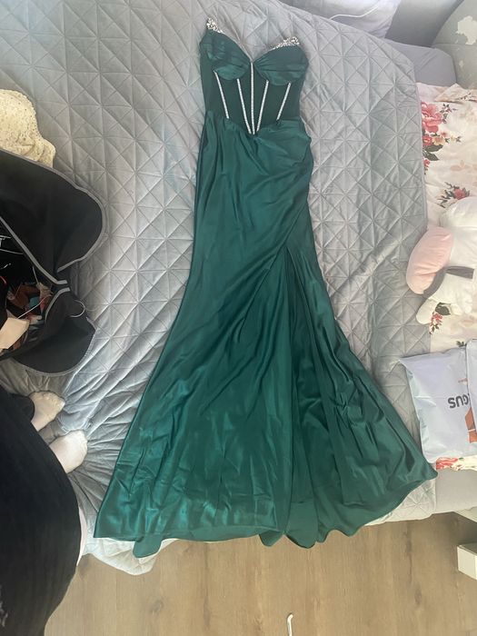 rochie lunga verde
