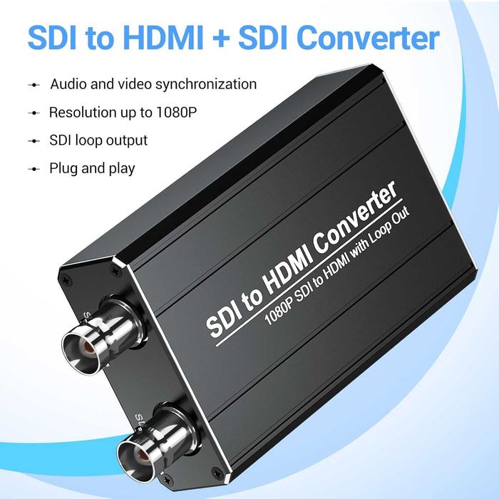 SDI към HDMI конвертор 1080p с Loop Output – 3G-SDI / HD-SDI / SD-SDI